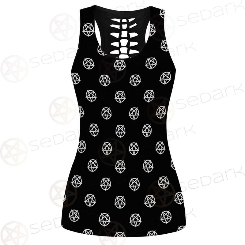 Pentagram Star SDN-1007 Hollow Out Tank Top