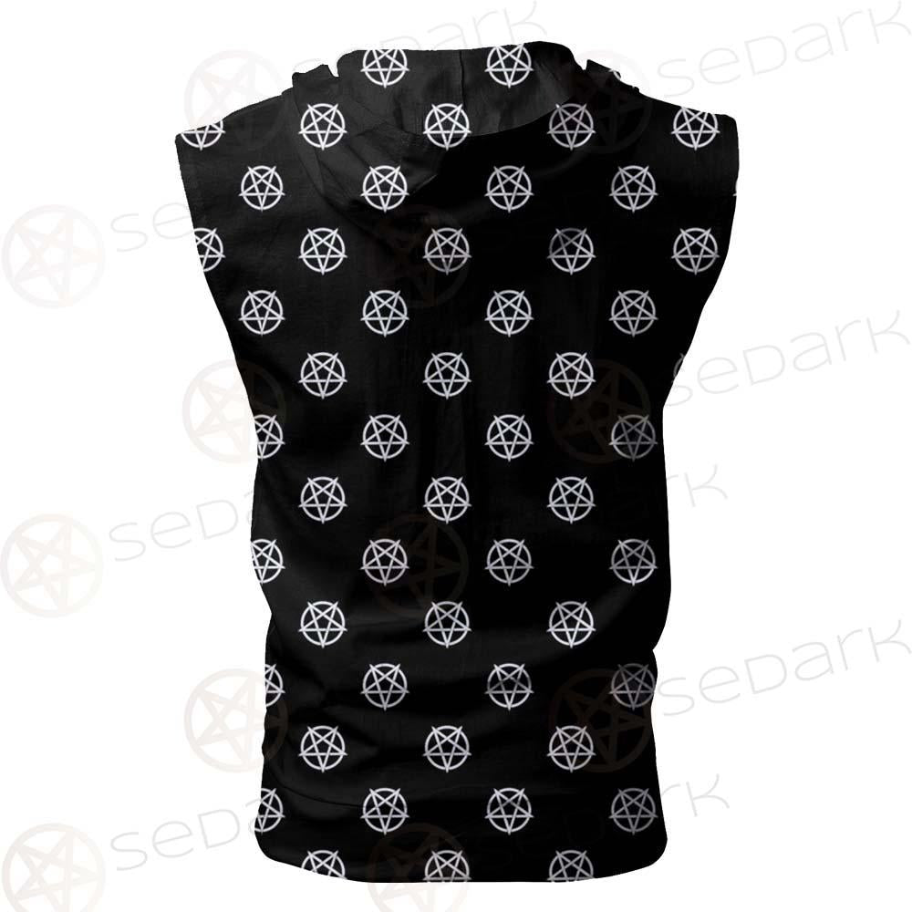 Pentagram Star SDN-1007 Zip Sleeveless Hoodie