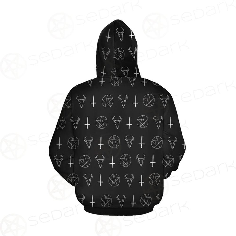 Satanic Symbol Hoodie Allover