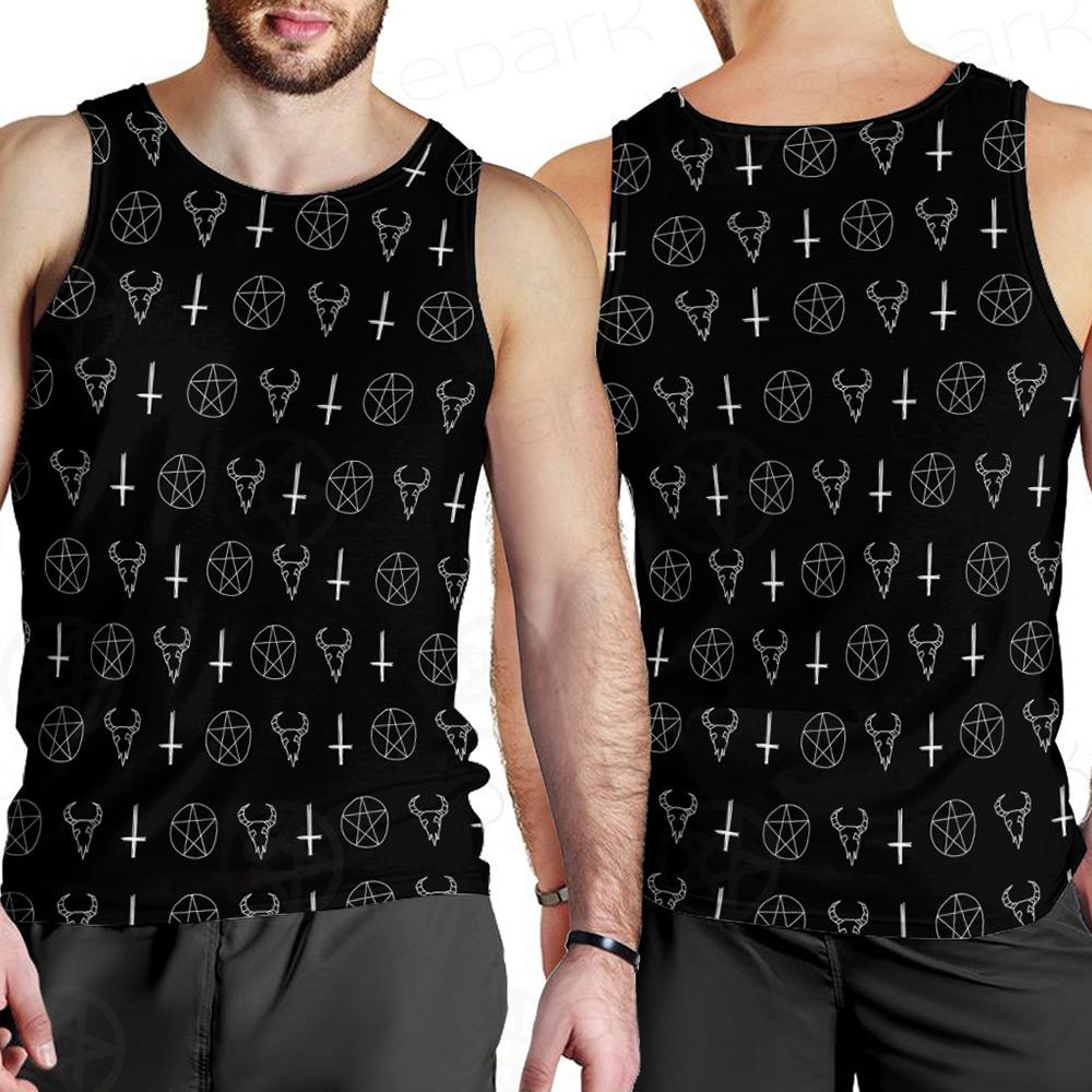 Satanic Symbol Men Tank-tops