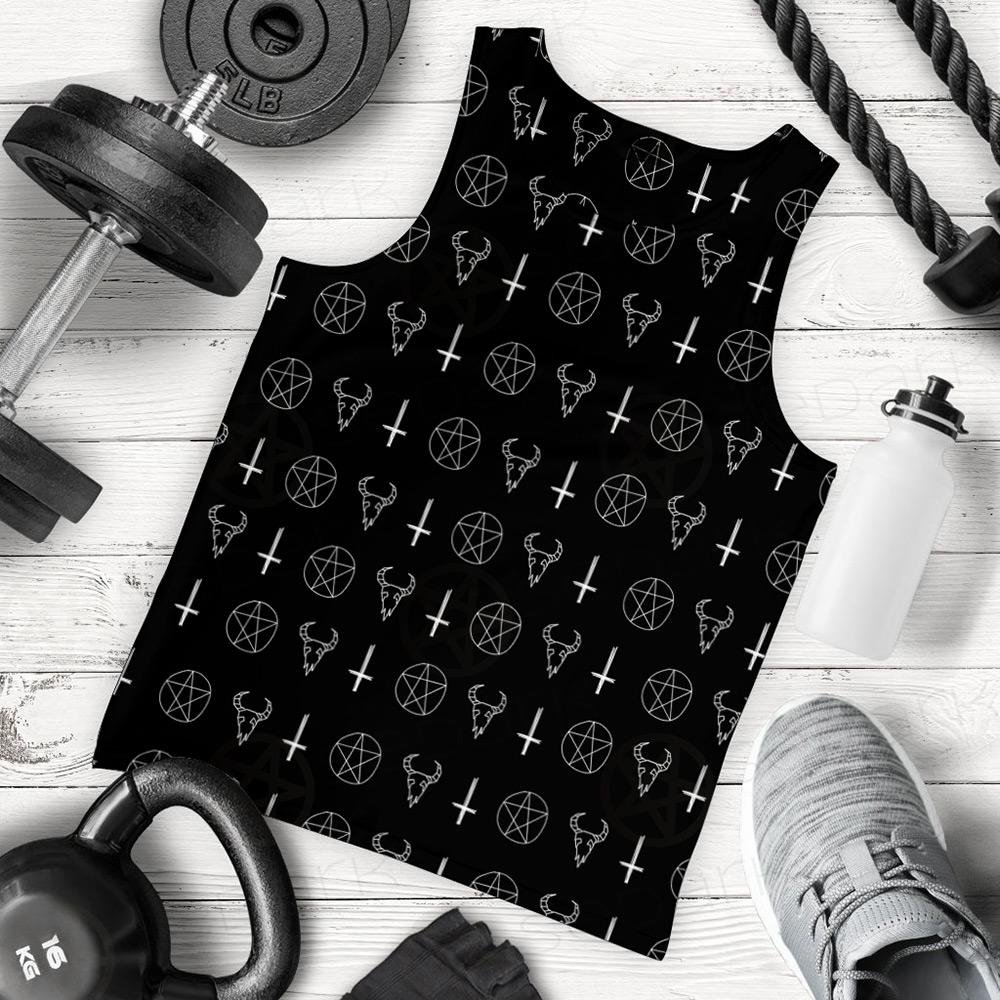 Satanic Symbol Men Tank-tops