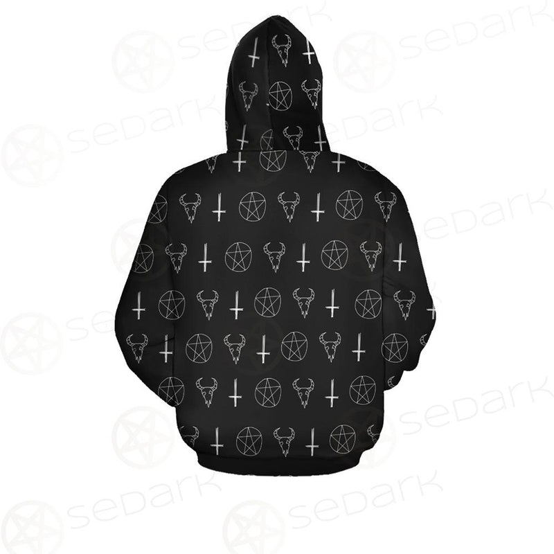 Satanic Symbol Zip-up Hoodies