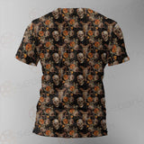 Bull Human Skull Roses SDN-1009 Unisex T-shirt