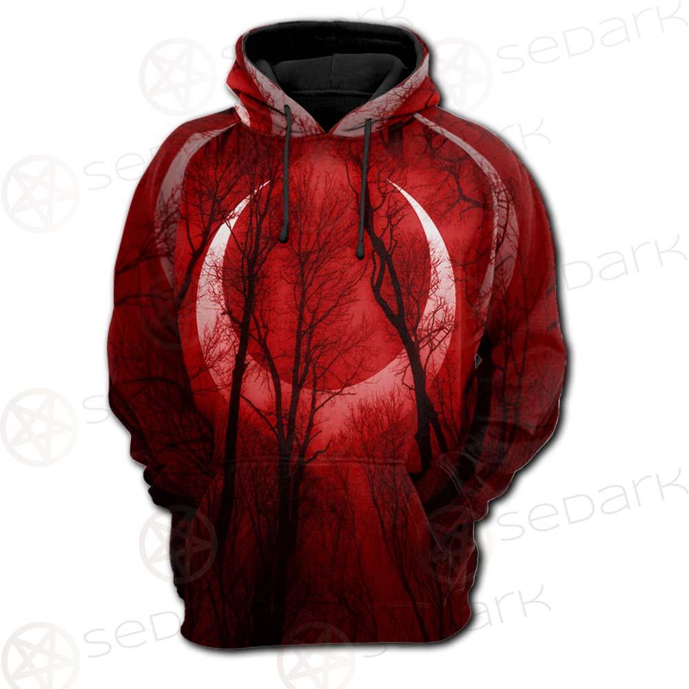 Dark Scary Forest SDN-1010 Hoodie Raglan