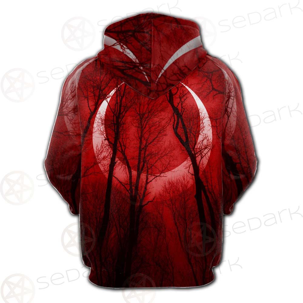 Dark Scary Forest SDN-1010 Hoodie Raglan