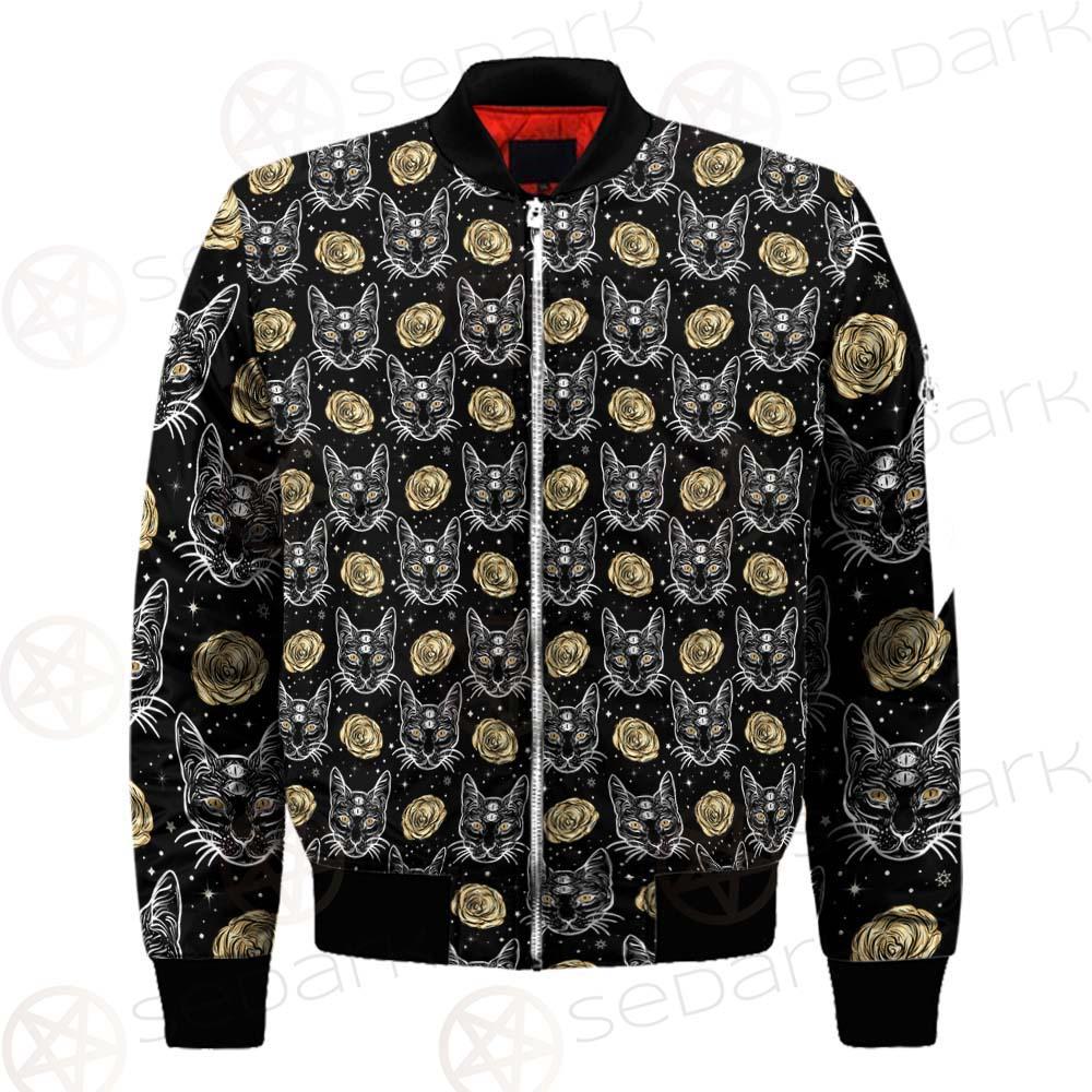 Four Eyed Cat Roses SDN-1011 Bomber Jacket