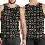Four Eyed Cat Roses SDN-1011 Men Tank-tops
