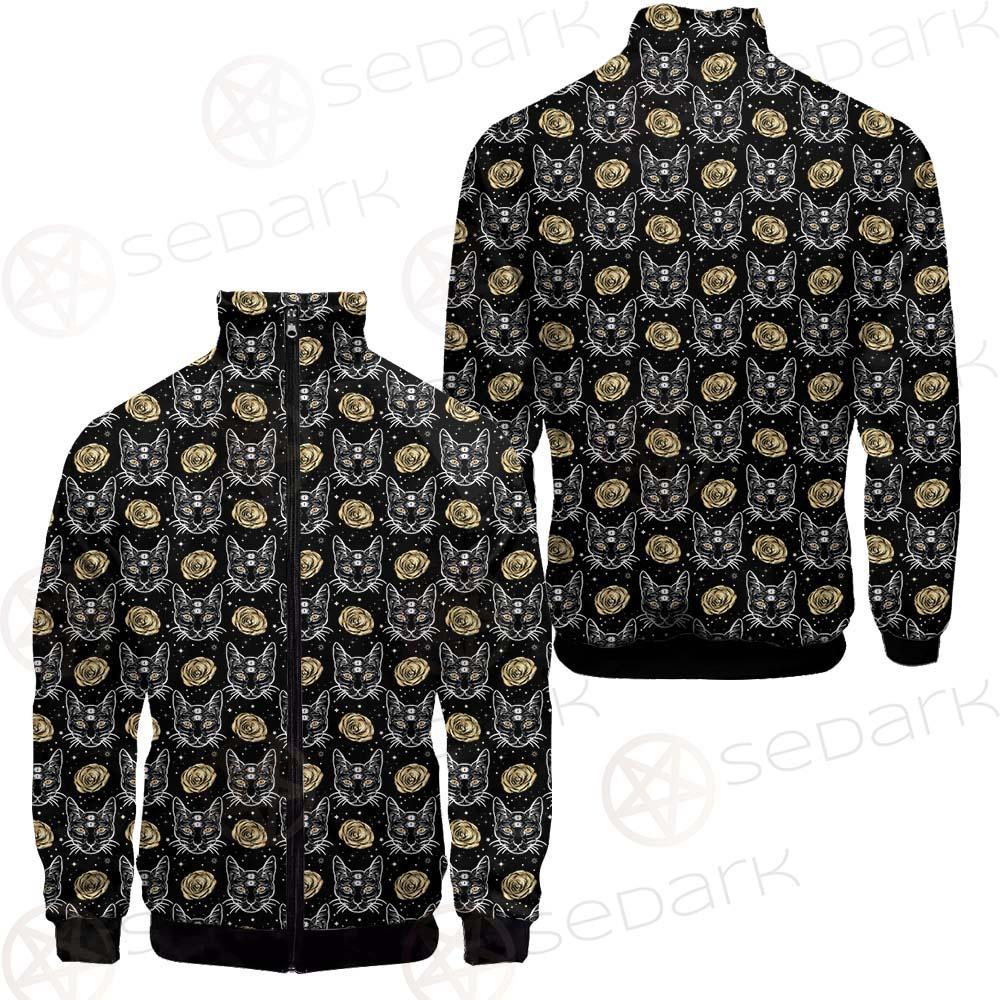 Four Eyed Cat Roses SDN-1011 Stand-up Collar Jacket