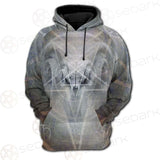 Black Mass Montage Occult Goat Skull SDN-1012 Hoodie Raglan