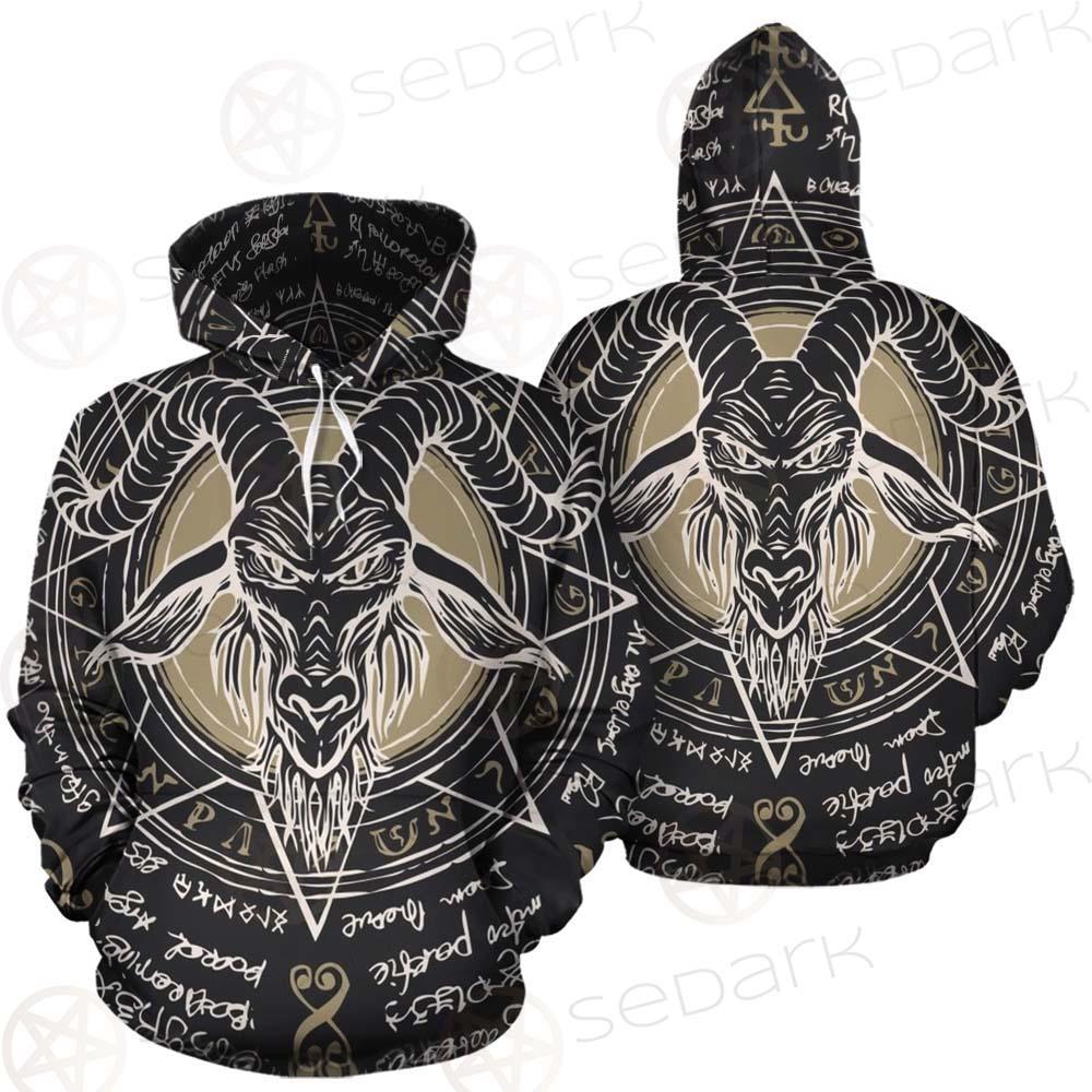 The Symbol Baphomet Of Satanism Baphomet SDN-1013 Hoodie Allover