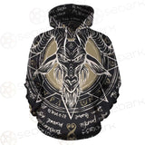 The Symbol Baphomet Of Satanism Baphomet SDN-1013 Hoodie Allover
