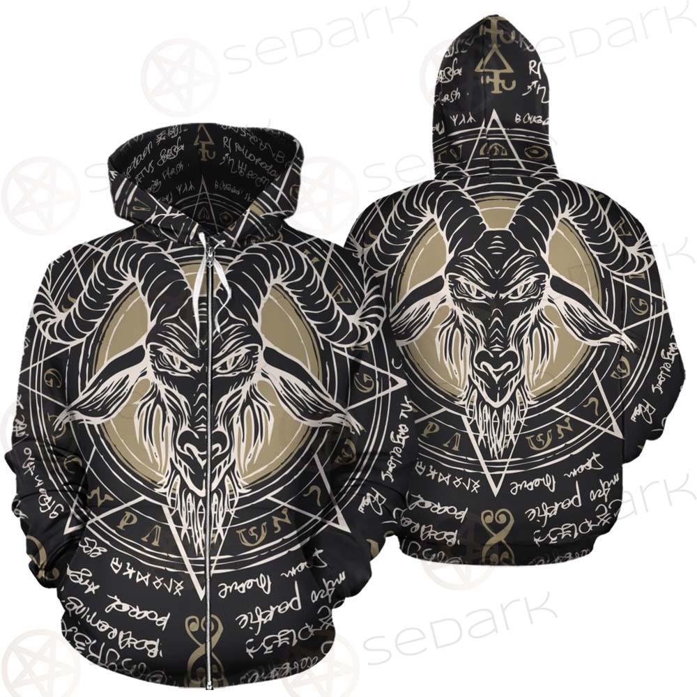 The Symbol Baphomet Of Satanism Baphomet SDN-1013 Zip-up Hoodies
