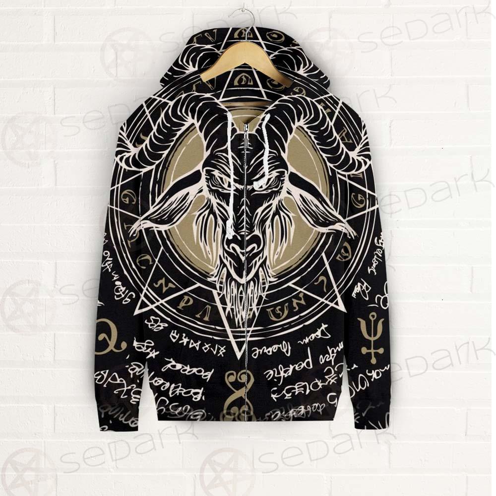 The Symbol Baphomet Of Satanism Baphomet SDN-1013 Zip-up Hoodies