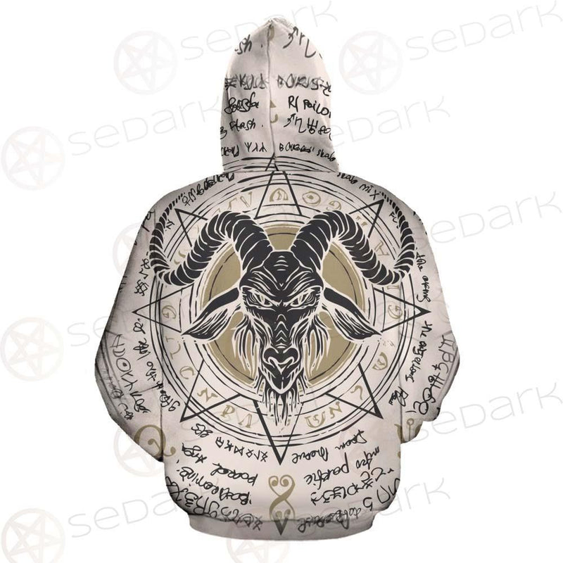 Horned Goat And Octagonal Star SDN-1014 Hoodie Allover
