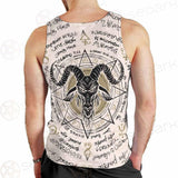 Horned Goat And Octagonal Star SDN-1014 Men Tank-tops