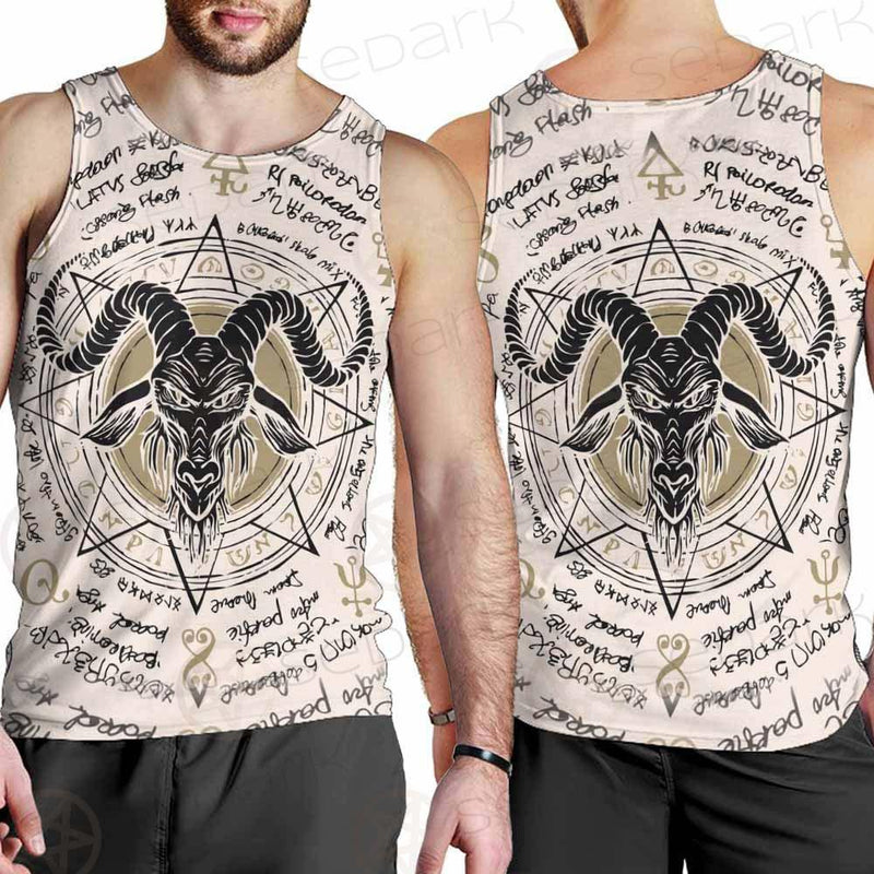 Horned Goat And Octagonal Star SDN-1014 Men Tank-tops