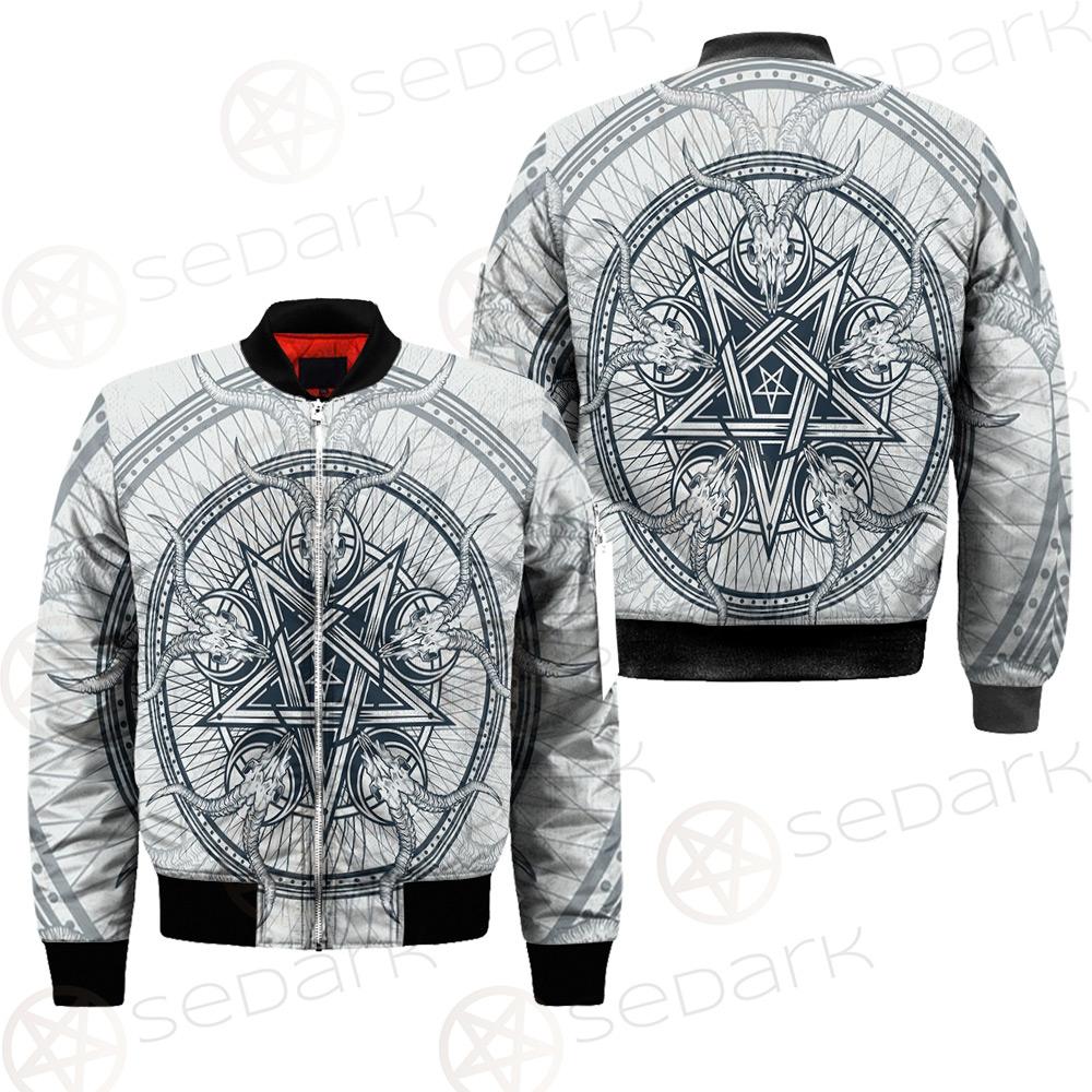 Goat Skulls And Star Rays SDN-1015 Bomber Jacket