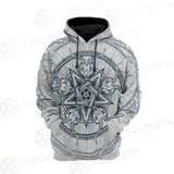 Goat Skulls And Star Rays SDN-1015 Hoodie Raglan