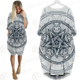 Goat Skulls And Star Rays SDN-1015 Batwing Pocket Dress