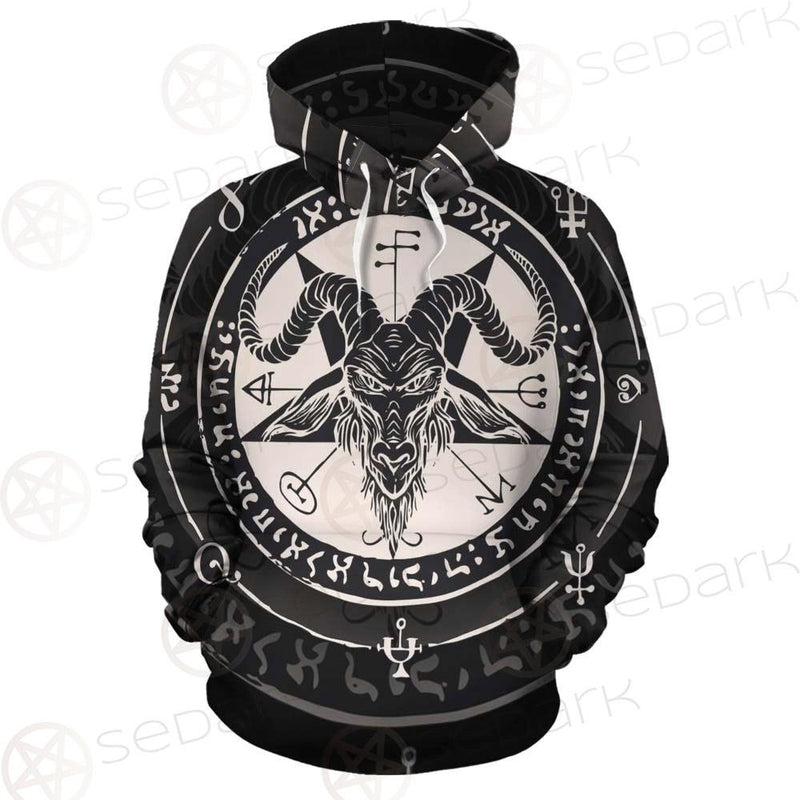 Horned Goat And Pentagram SDN-1016 Hoodie Allover