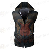 Head Satan Goat Occult SDN-1017 Zip Sleeveless Hoodie