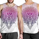 Pentagram Sign Head Of Demon Baphomet Men Tank-tops