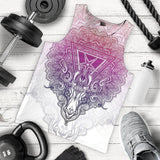 Pentagram Sign Head Of Demon Baphomet Men Tank-tops