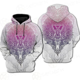 Pentagram Sign Head Of Demon Baphomet Hoodie Raglan