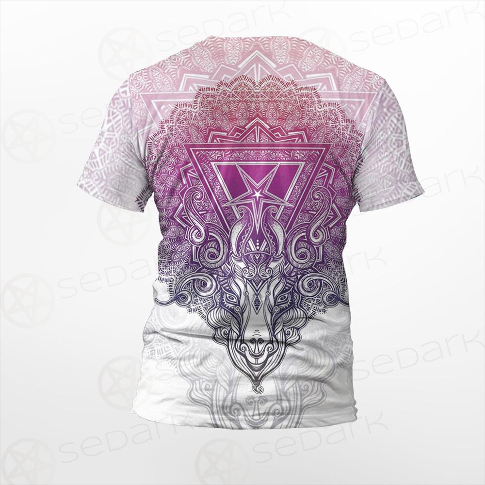 Pentagram Sign Head Of Demon Baphomet Unisex T-shirt