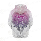 Pentagram Sign Head Of Demon Baphomet Hoodie Raglan