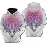 Pentagram Sign Head Of Demon Baphomet Hoodie Raglan Zip