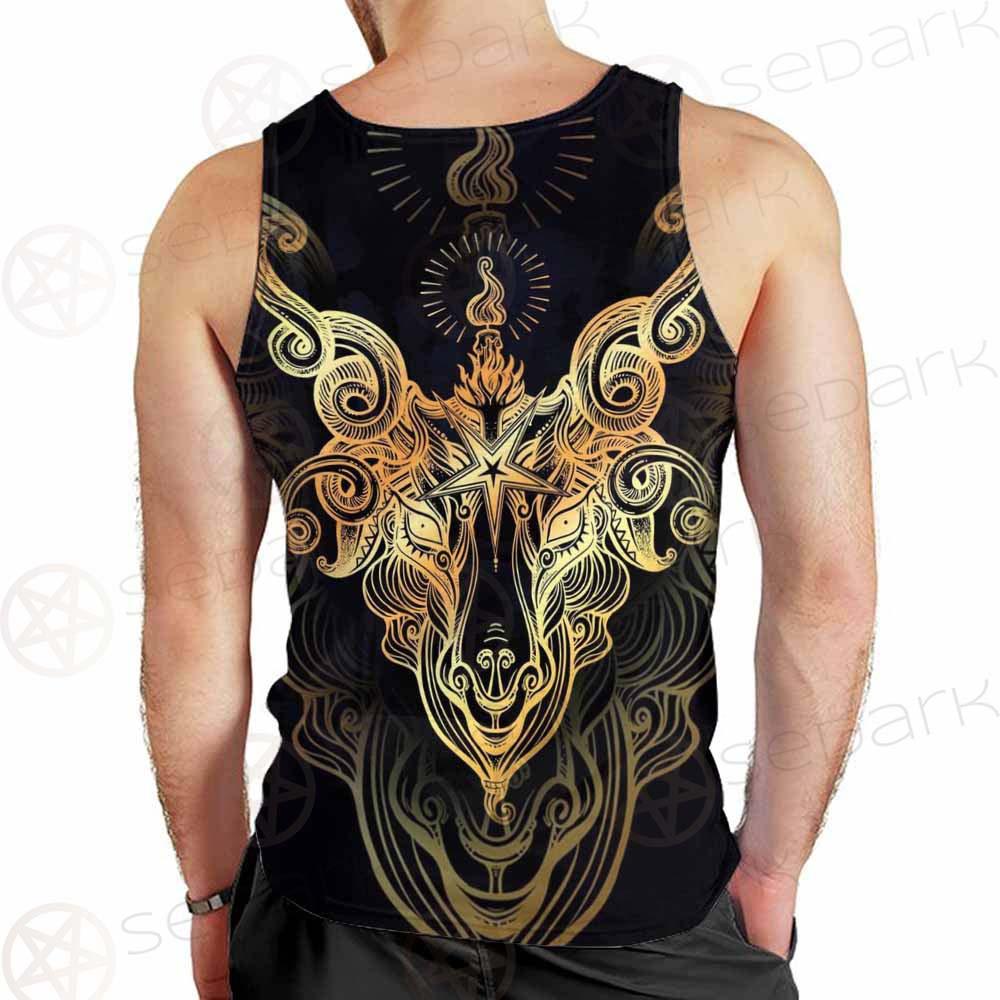Satanic Goat Head SDN-1020 Men Tank-tops