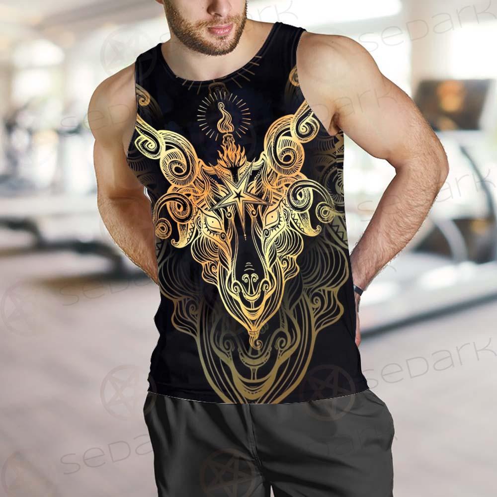 Satanic Goat Head SDN-1020 Men Tank-tops