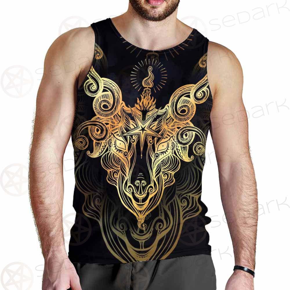 Satanic Goat Head SDN-1020 Men Tank-tops