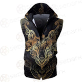 Satanic Goat Head SDN-1020 Zip Sleeveless Hoodie