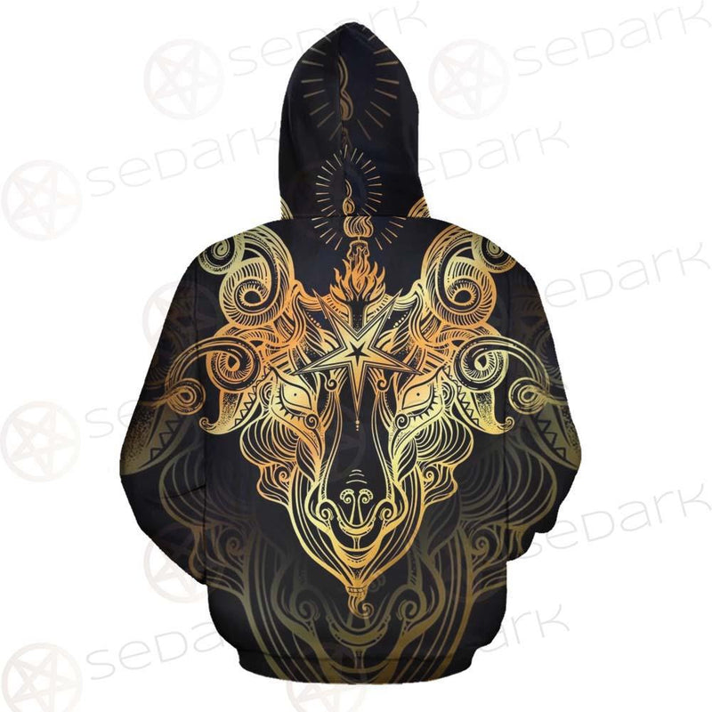 Satanic Goat Head SDN-1020 Zip-up Hoodies