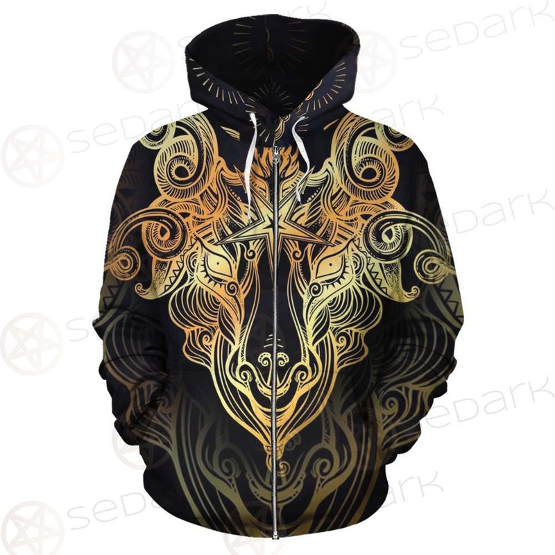 Satanic Goat Head SDN-1020 Zip-up Hoodies