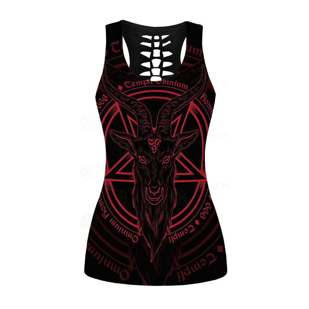LATIN INSCRIPTION TRANSLATION Hollow Out Tank Top