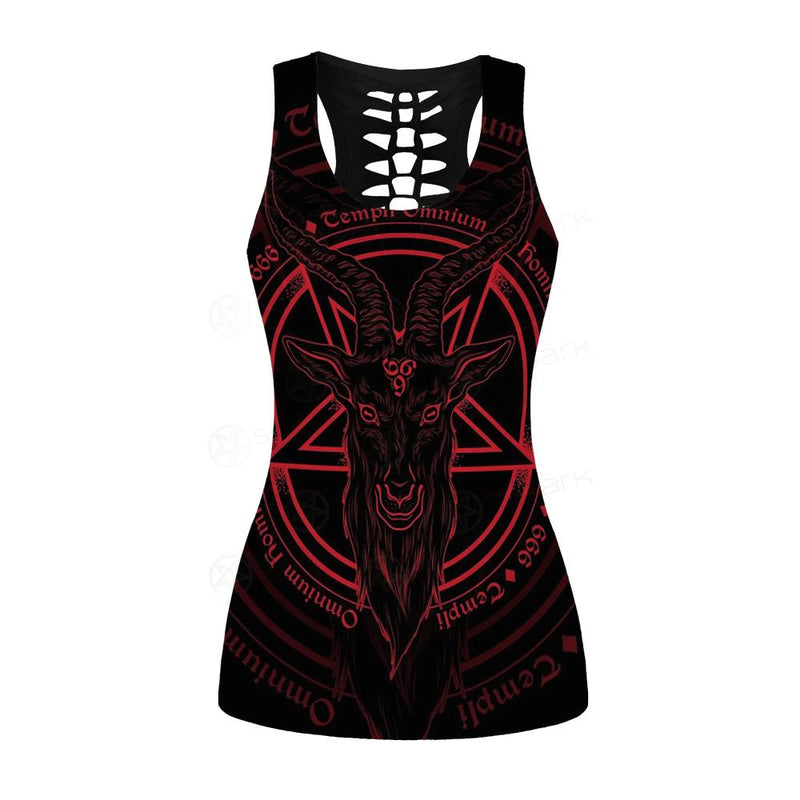 LATIN INSCRIPTION TRANSLATION Hollow Out Tank Top