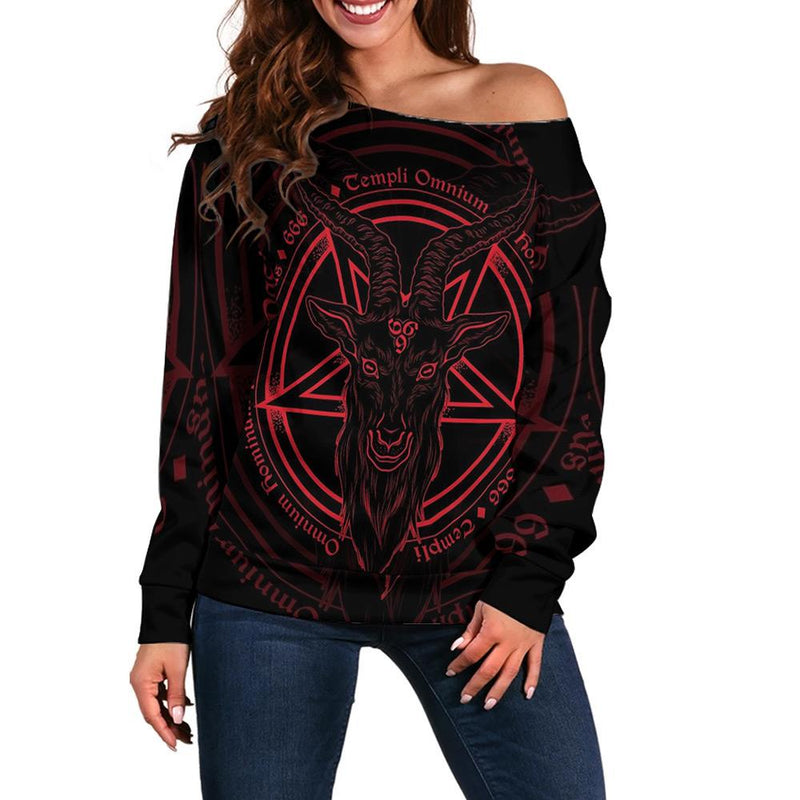 LATIN INSCRIPTION TRANSLATION Off Shoulder Sweaters
