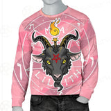 Baphomet Head In Pink Circle Unisex Sweatshirt