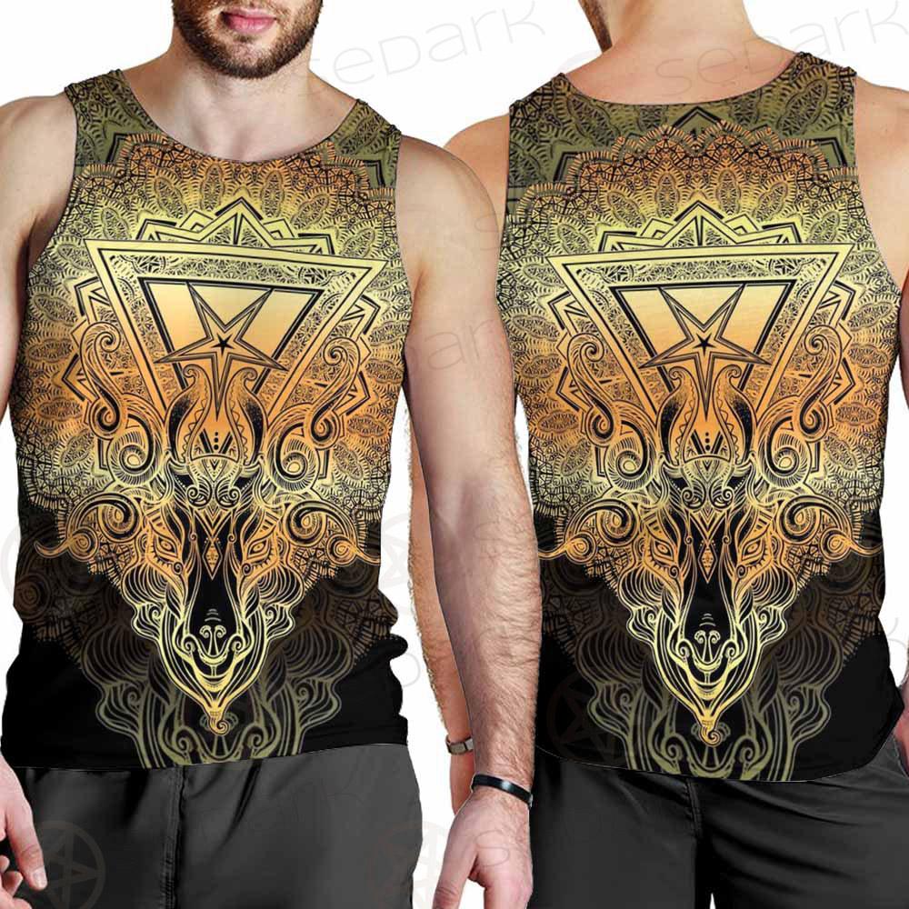 Pentagram Sign Head Of Demon Baphomet SDN-1024 Men Tank-tops