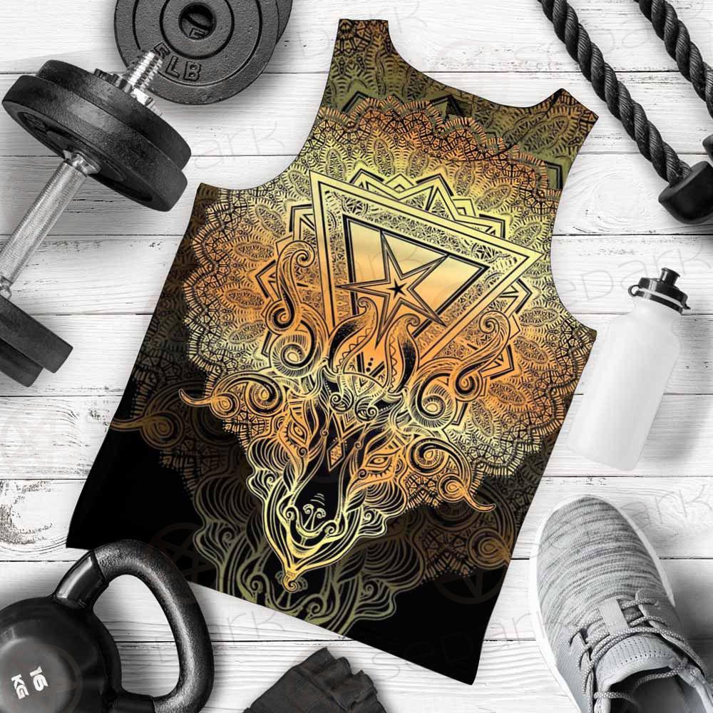 Pentagram Sign Head Of Demon Baphomet SDN-1024 Men Tank-tops