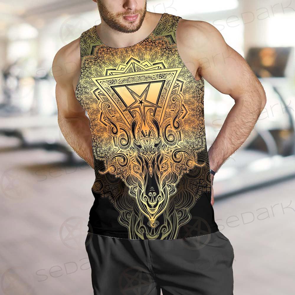 Pentagram Sign Head Of Demon Baphomet SDN-1024 Men Tank-tops