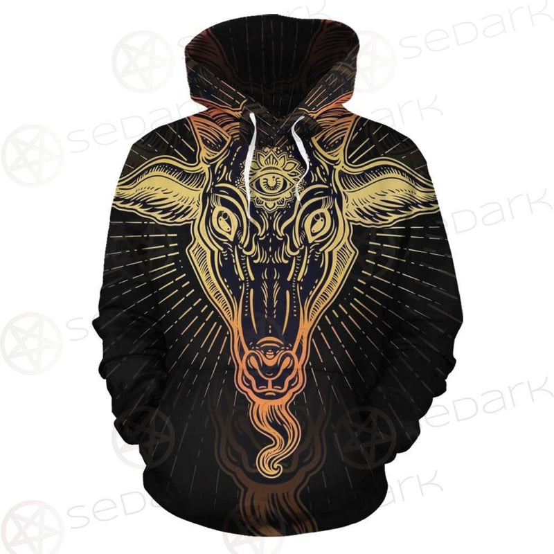 Demon Goat Baphomet SDN-1026 Hoodie Allover