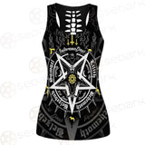 Pentagram Baphomet Occult Illustration SDN-1027 Hollow Out Tank Top