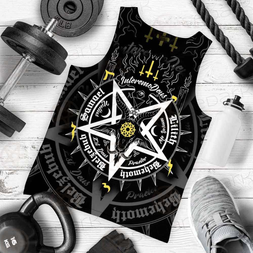 Pentagram Baphomet Occult Illustration SDN-1027 Men Tank-tops