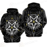 Pentagram Baphomet Occult Illustration SDN-1027 Hoodie Raglan