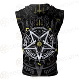 Pentagram Baphomet Occult Illustration SDN-1027 Zip Sleeveless Hoodie