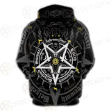 Pentagram Baphomet Occult Illustration SDN-1027 Hoodie Raglan